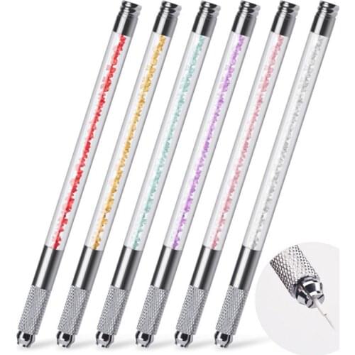 10pcs High Quality Crystal Microblading Pen Permanent Makeup Tattoo Microbladling Pen For Eyebrow Lips