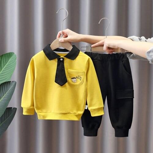 New Spring Autumn Children Clothes Baby Boys Girls Jacket COAT School Pants 2Pcs/Sets Kids Infant Clothing Toddler Sportswear