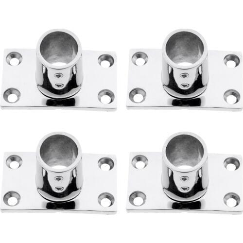 4 Pieces Stainless Steel Boat Deck Hand Rail Fitting 90 Degree for 25mm Tube