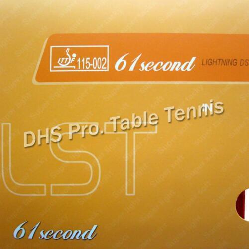 61second Lightning DS LST Super tacky Pips-in Table Tennis Rubber With Sponge