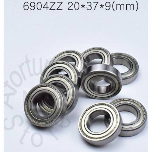 6904ZZ 20*37*9(mm) 10pieces bearings ABEC-5 Metal sealed bearing Thin wall bearing 6904 chrome steel bearing