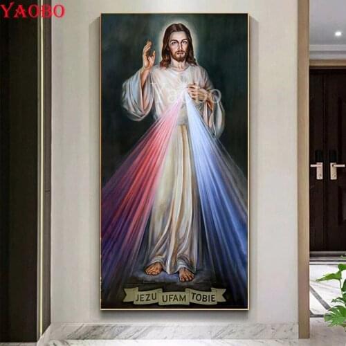 Christian Jesus Diamond Painting Cross Stitch DIY Crafts Diamond Embroidery Diamond Picture Mosaic Needlework rhinestone Arts