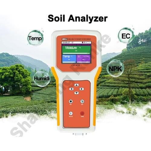 Soil NPK EC PH Analyzer Temperature Moisture nutrient Sensor with Portable Handheld Display Terminal