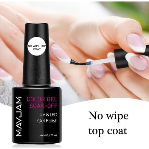 Transparent Base and Top Coat for Gel Polish 8ml Semi-permanent Varnish Hybrid Matte Top for Nail Primer Reinforce Gel Base Coat