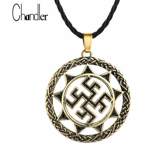 Chandler Dukhobor Amulet Necklace Slavic Strong Protective Healing Pendant Ancient Talisman Jewelry Classic Men Boyfriend Gift