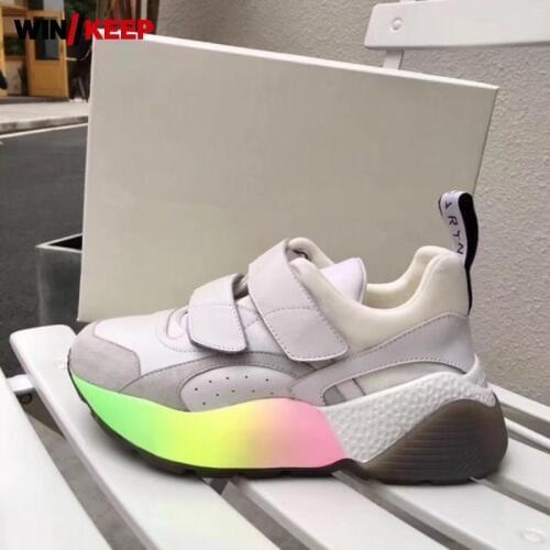 Designer Outdoor Athletic Running Shoes Women Natural Leather Platform Sneakers Walking Jogging Sport Shoes Zapatillas Mujer