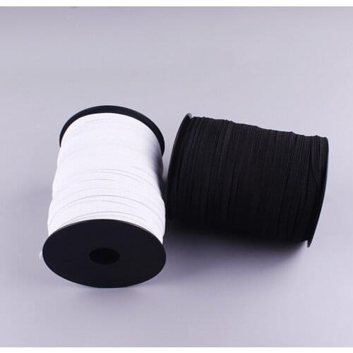Elastic Band Sewing/Ribbon Clothes Flex Sewing Material for Short Skirt Trouse Width 3mm/6mm 5Yard White Black Spandex Belt Trim