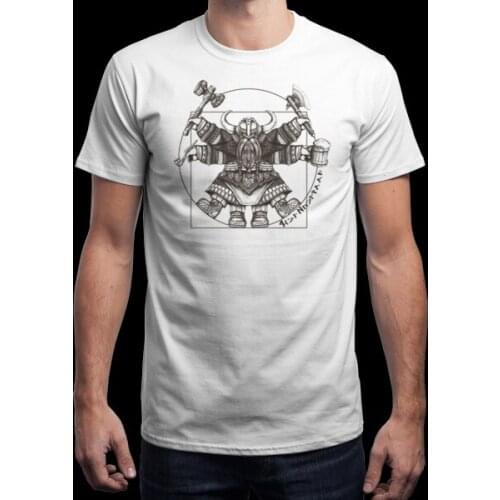 VITRUVIAN DWARF Mens T-Shirt Cotton O-Neck Short Sleeve T Shirt New Size S-3XL