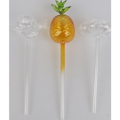 Plant Waterer Self Watering Globes, Bird Shape Snail Shape Hand Blown Clear Glass Aqua Bulbs