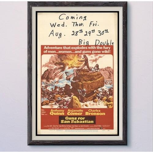 N129 GUNS FOR SAN SEBASTIAN Vintage Classic Movie Wall Silk Cloth HD Poster Art Home Decoration Gift