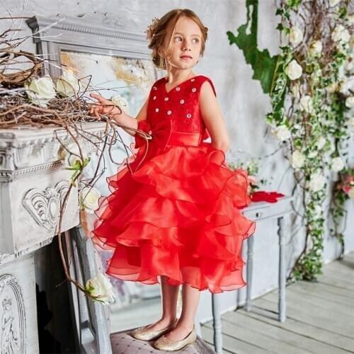 Red Christmas Dress Girls Merry Christmas Dress New Year Party Costume Girls Tutu Santa Claus Gift Dresses Winter Xmas Vestidos