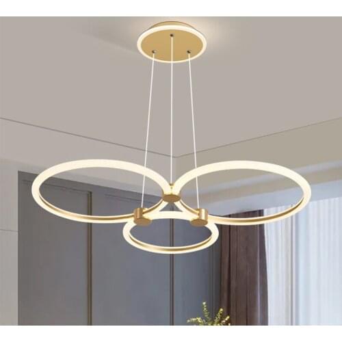 LED Light Creative Living room Light Atmospheric Fashion Chandelier Acrylic Round Bedroom Light Dining Room Light