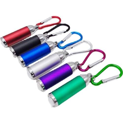 Mini Key Chains LED Light Flashlight Lamp Portable Pocket Aluminum Alloy Keychain LED Light Camping Flashlight Torch Multi-color