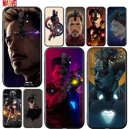 Tony Stark Iron Man Soft TPU For Xiaomi Redmi 9i 9T 9A 9C 9 8A 8 GO 7 7A S2 Y2 6 6A 5 A 4X Prime Pro Plus Black Phone Case