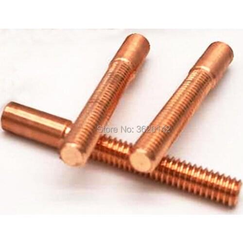Copper thread electrode copper tapping M2 M3 M5 M6 M8 M10 thread 55/35mm total length for drilling edm machine