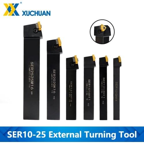 External Turning Tool Holder SER1010H11-SER2525M22 Carbide Inserts Lathe Cutting Tools Set For Lathe Cutting Tools