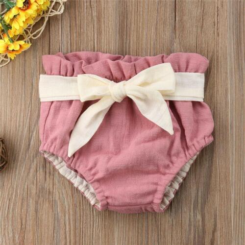 Pudcoco Infant Girl Cotton Clothes Baby Girl Boy Shorts PP Nappy Diaper Bowknot Bloomers Baby Shorts