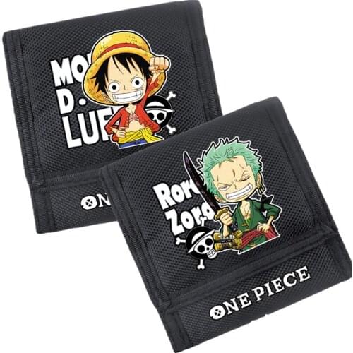 ONE PIECE OP Unisex Short Wallet Luffy Roronoa Zoro Chopper Cosplay Men Wallet Small Feminina Carteira Gift Anime Card Holder