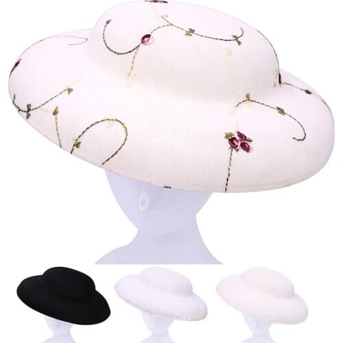 29*29*9CM sinamay fascinator millinery base with flower during church wedding party DIY accessories