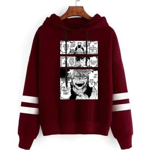 Male Sweatshirt Men Women Moleton Top Loose My Hero Academia Hoodies Unisex Clothes