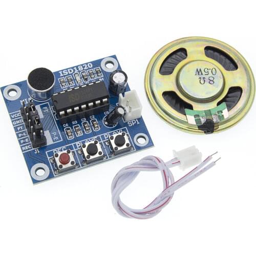 50pcs/lot ISD1820 recording module voice module the voice board telediphone module board with Microphones