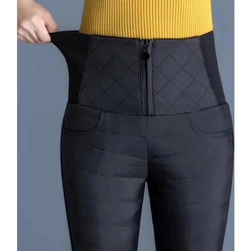 Winter Thicken Women Down Cotton Pants Female Autumn High Waist Loose Trousers Warm Pencil Pants Mujer Pantalones X572