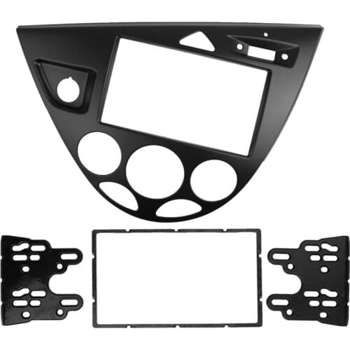 2 Din Car Radio Fasica For Ford Focus / Fiesta Stereo Panel Dashboard Trim Kit Face Frame LHD Refitting Installation