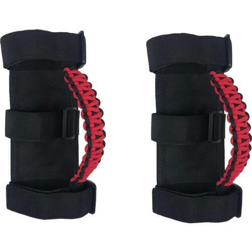 2Pcs/Set Roll Bar Grab Handles,Grab Grip Handle for Jeep Wrangler TJ JK (07-17) 2 Door, 4 Door