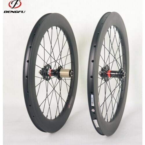 2017 new hot 20er folding bike wheels 451C 50mm rim depth clincher folding bicycle wheels super light 20" wheels UD matt finish