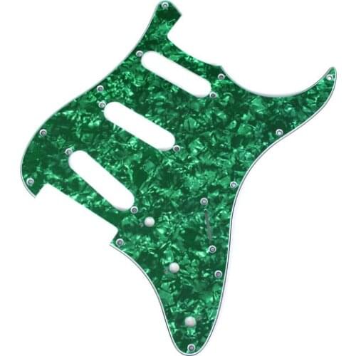 3-Ply Guitar Pickguard 11 Holes Scratch Plate for Electric Guitars Part SSS