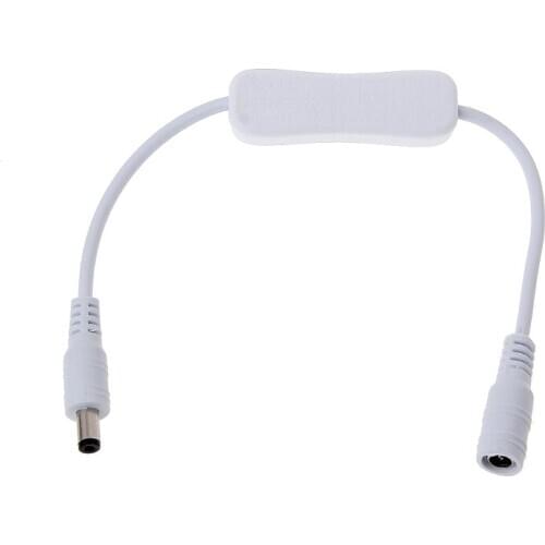 5.5*2.1mm DC Female Male Plug Power On/Off Switch Cable For CCTV LED Strip Light