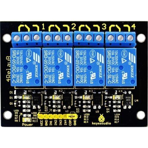 Free shipping! ! Keyestudio 4-channel 5V Relay Module for Arduino