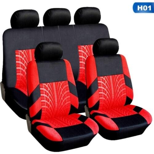 4/9PCS Universal Car Covers Seat Mesh Sponge Embroidery Front Auto Seat Protector Cover For Car/Truck Interior Accessories