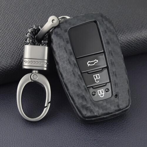Car Key Case Cover Remote Keychain Holder Fit For Toyota Camry RAV4 Corolla C-HR Prius GT86 LC150 Avalon