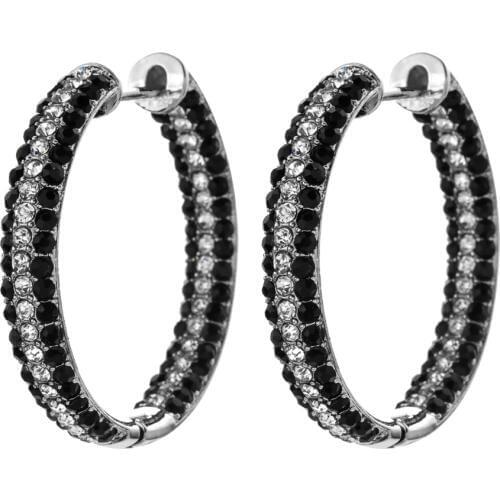 European and American fashion style round earrings are suitable for women / girls' wedding parties and shiny jewelry giftsER-380