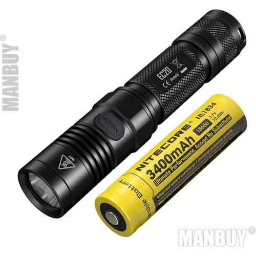 2021 Nitecore EC20 960LM Outdoor Searching 18650 Flashlight Waterproof Powerful Performance Lantern Super Bright Baton EDC Torch
