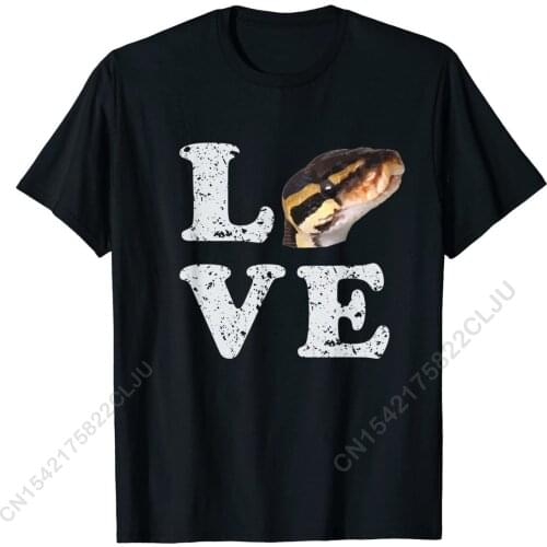 I Love My Ball Python T-shirt | Pet Snake Lovers Gift Personalized Men Tops Shirt Cotton Youth T Shirts Personalized Fashionable