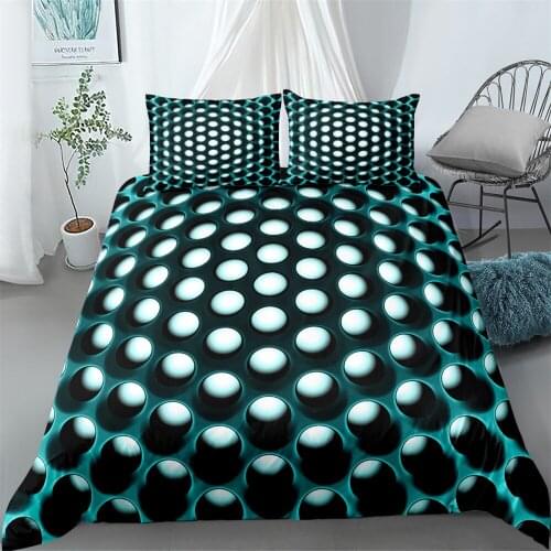 Honeycomb digital art fashion duvet cover set king queen double full twin single size bed linen set