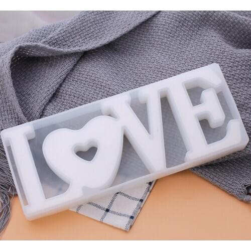 LOVE Silicone Resin Mold for DIY Jewelry Pendant Making Tool Mould Wedding Decor