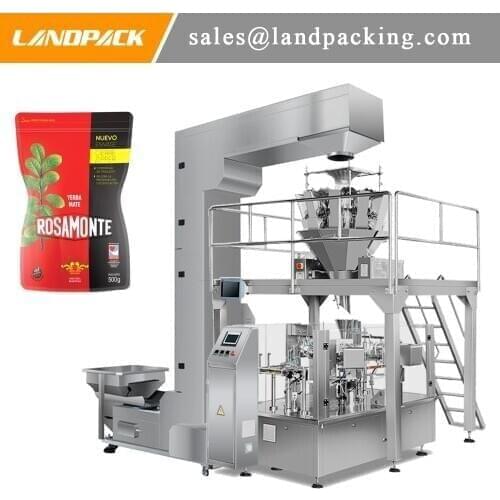 Multihead Weigher Tea Leaf Zipper Pouch Filling And Sealing Machine