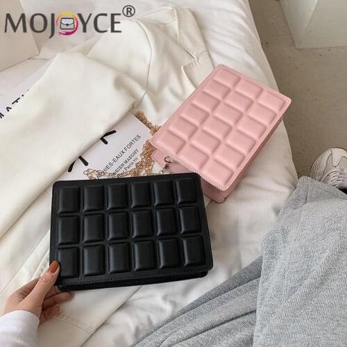 Fashion Women Zipper Messenger Shoulder Bag Ladies Solid Color PU Leather Small Handbag Stamped Grid Shoulder Pouch