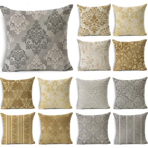 Linen pattern home bedroom living room cushion cover 45x45cm polyester decorative pillowcase sofa bed pillowcase