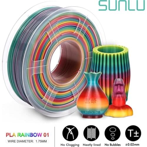 PLA Printer Filament 1kg Rainbow 3D Pen 1.75 3.00 Resin Plastic Original Printing Material 2.2 LBS filamento DIY gift sublimat
