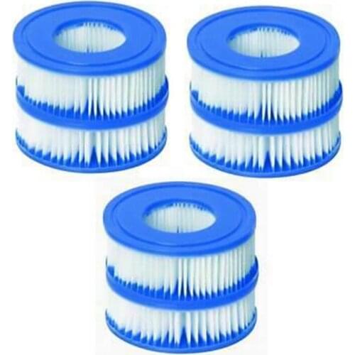 NEW-6 Pcs Spa Pool Filter Replacement Cartridge for Lay Z Spa,Inflatable Winter Swimming Hot Tub Filter Accessories