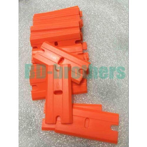 Wolesale Orange Plastic Razor Scraper Blades Double Edged Plastic Razor Blades Squeegee 1000pcs/lot