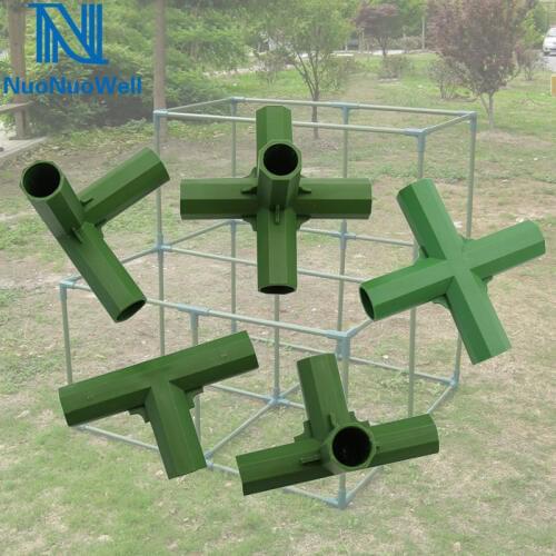 20PCS 16MM Plastic Filled Steel Tube Parts Gardening Greenhouse Joints Garden Plastic Tee Connectors Bracket DIY Fittings