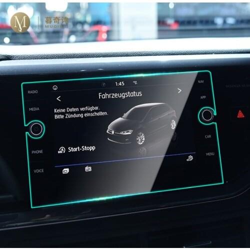 For Volkswagen Polo 2017 2018 2019 Automotive interior GPS navigation film LCD screen Tempered glass protective film Anti-scratc