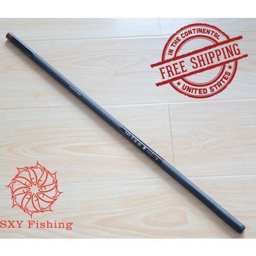 SXY fishing FREE SHIPPING Stream Rod Carbon fibre Rod Superhard Length 3.6M 3.5M 5.4M 6.4M 7.2M Taiwan Fishing Rod Big fishing