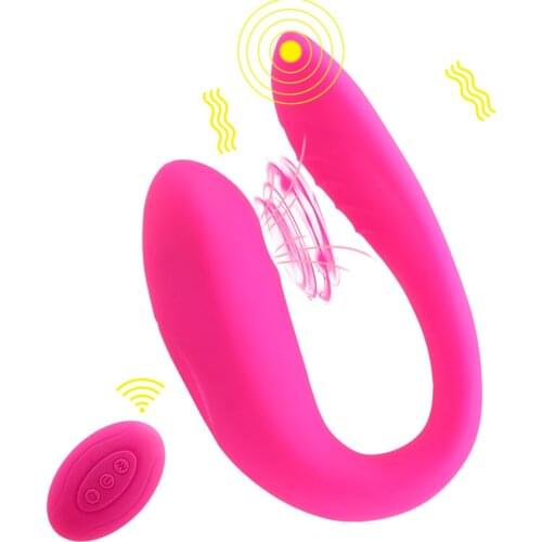 Sex Toys for Couple Couple Share Sucking Vibrator G-spot Vibrator U Shape Bendable Clitoris Vagina Stimulator Vibrator