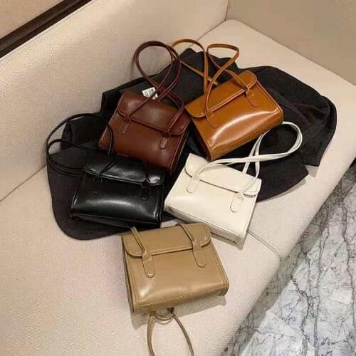 Underarm Retro Shoulder Bags For Women Bolsa Feminina Solid Color PU Office School 2021 Korean New Designer All-Match Handbags